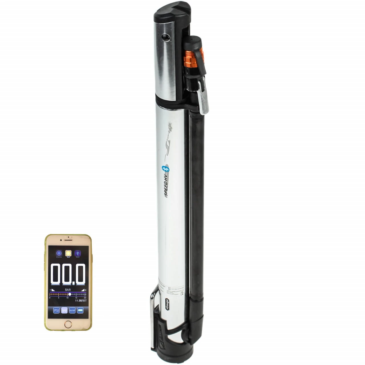 Airace ISpeed H2 G Bluetooth Mini-Standpumpe (238 G) Mit Digitaler App-Anzeige Bis 9,5 Bar (140 PSI) 3 Airace ISpeed H2 G Bluetooth Mini-Standpumpe (238 G) Mit Digitaler App-Anzeige Bis 9,5 Bar (140 PSI)