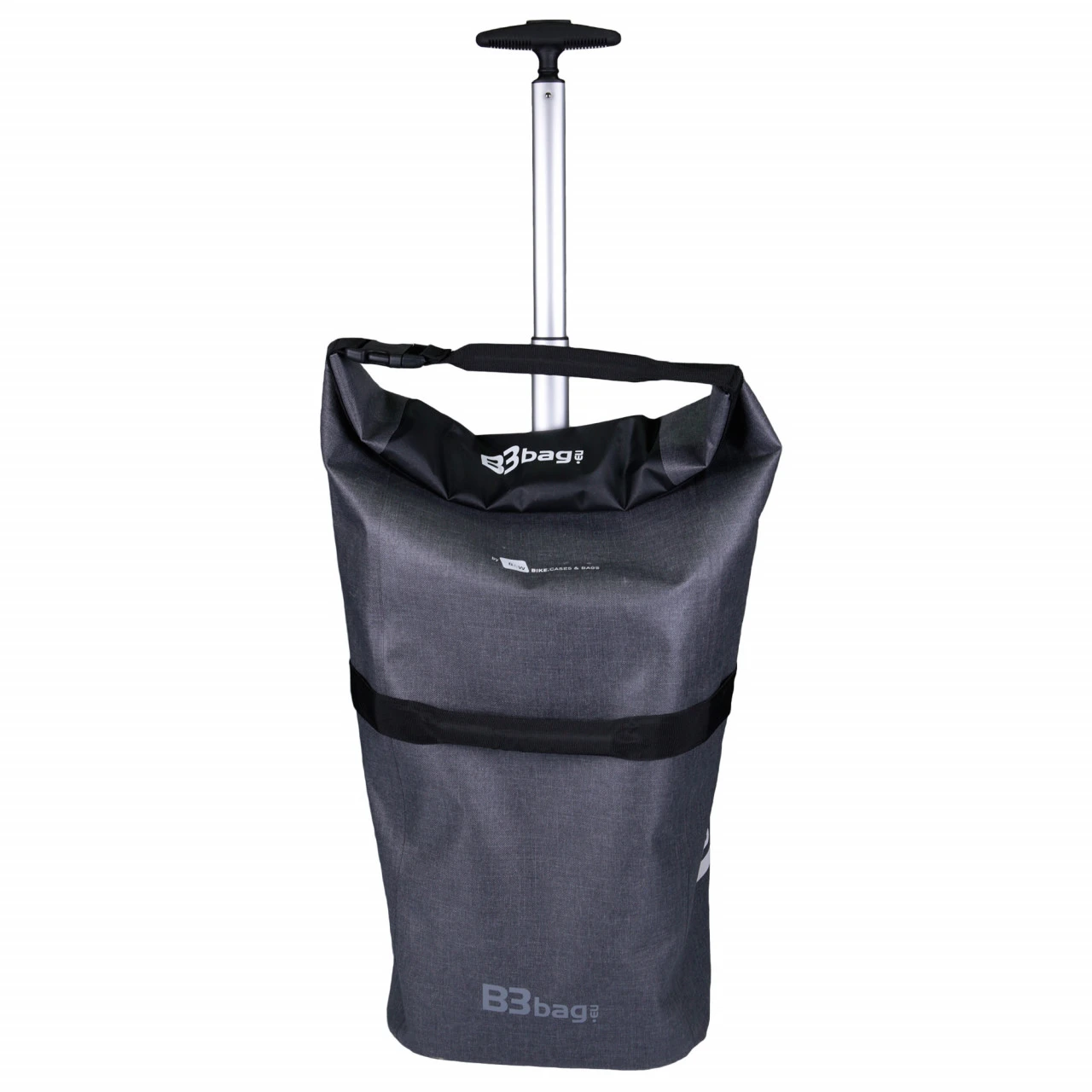 2in1 B&W B3 Bag Trolley + Wasserdichte Fahrrad Gepäckträgertasche (Trunk Bag) Grau 4 2in1 B&W B3 Bag Trolley + Wasserdichte Fahrrad Gepäckträgertasche (Trunk Bag) Grau – Bild 2