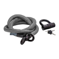 Tex-Lock Eyelet 2.0 Mini-Bügelschloss Aus Textilseil - Gr. L, Grau-Schwarz