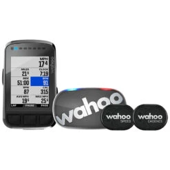 Wahoo Fitness Wahoo ELEMNT BOLT V2 Schwarz Bundle - Set Aus GPS-Fahrradcomputer + Tickr 2 Stealth Herzfrequenzmess